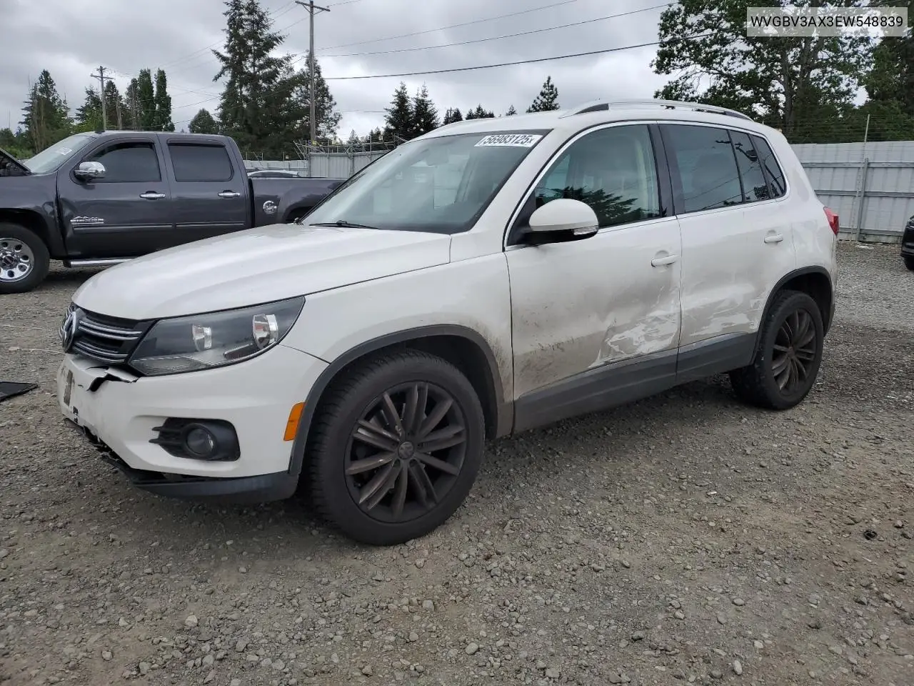 2014 Volkswagen Tiguan S VIN: WVGBV3AX3EW548839 Lot: 56983125