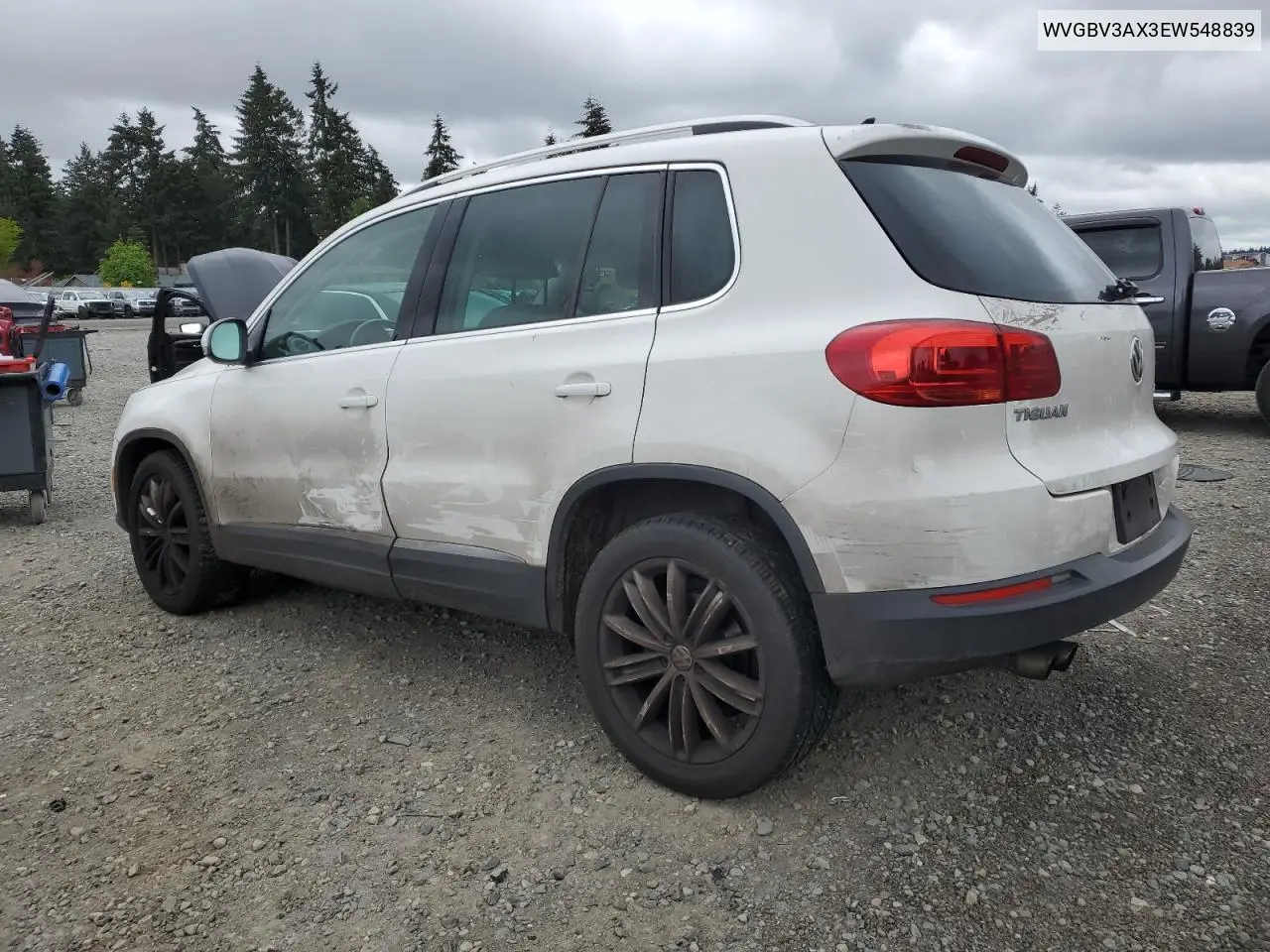 2014 Volkswagen Tiguan S VIN: WVGBV3AX3EW548839 Lot: 56983125