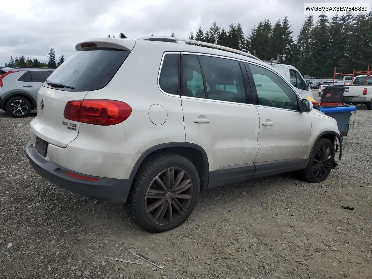 2014 Volkswagen Tiguan S VIN: WVGBV3AX3EW548839 Lot: 56983125