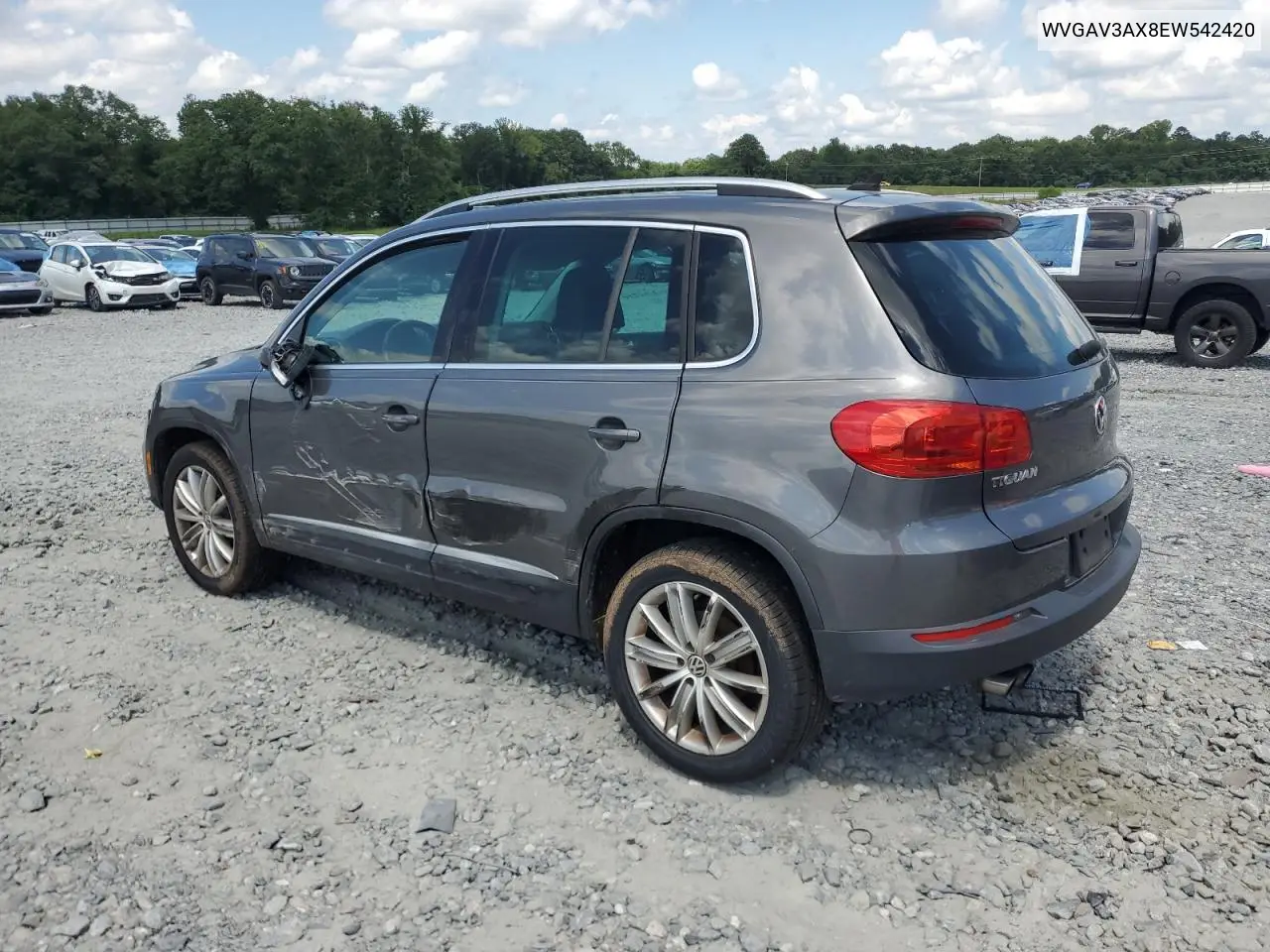 2014 Volkswagen Tiguan S VIN: WVGAV3AX8EW542420 Lot: 62928555