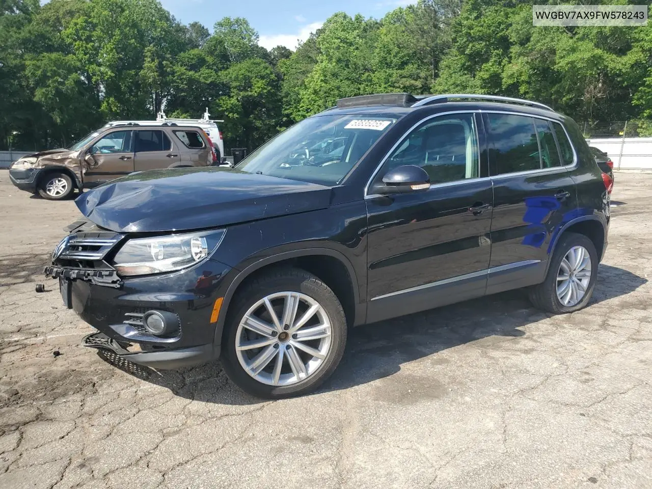 2015 Volkswagen Tiguan S VIN: WVGBV7AX9FW578243 Lot: 53835255