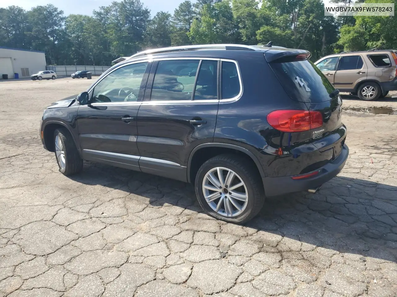 2015 Volkswagen Tiguan S VIN: WVGBV7AX9FW578243 Lot: 53835255