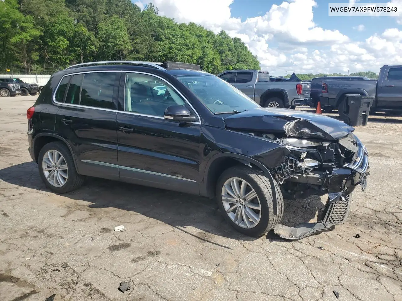 2015 Volkswagen Tiguan S VIN: WVGBV7AX9FW578243 Lot: 53835255