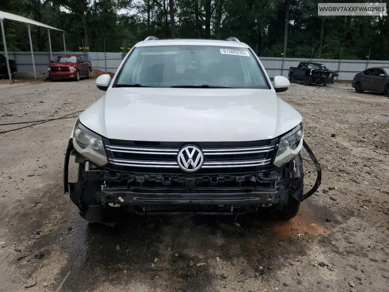 2015 Volkswagen Tiguan S VIN: WVGBV7AXXFW602985 Lot: 61500235