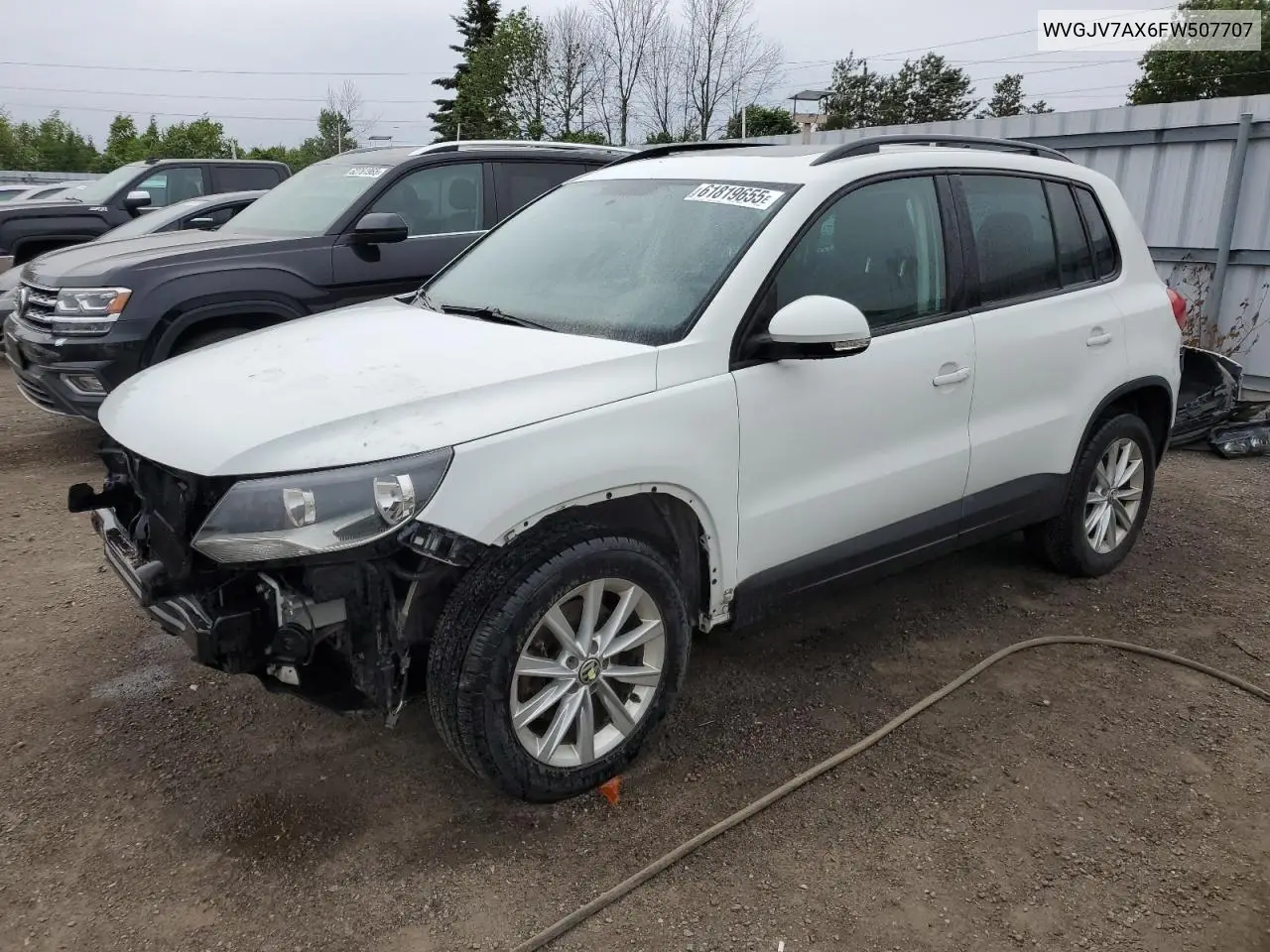 2015 Volkswagen Tiguan S VIN: WVGJV7AX6FW507707 Lot: 61819655