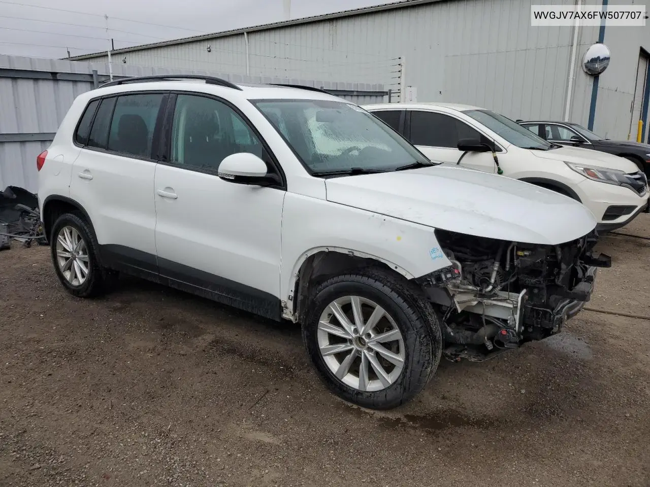 2015 Volkswagen Tiguan S VIN: WVGJV7AX6FW507707 Lot: 61819655