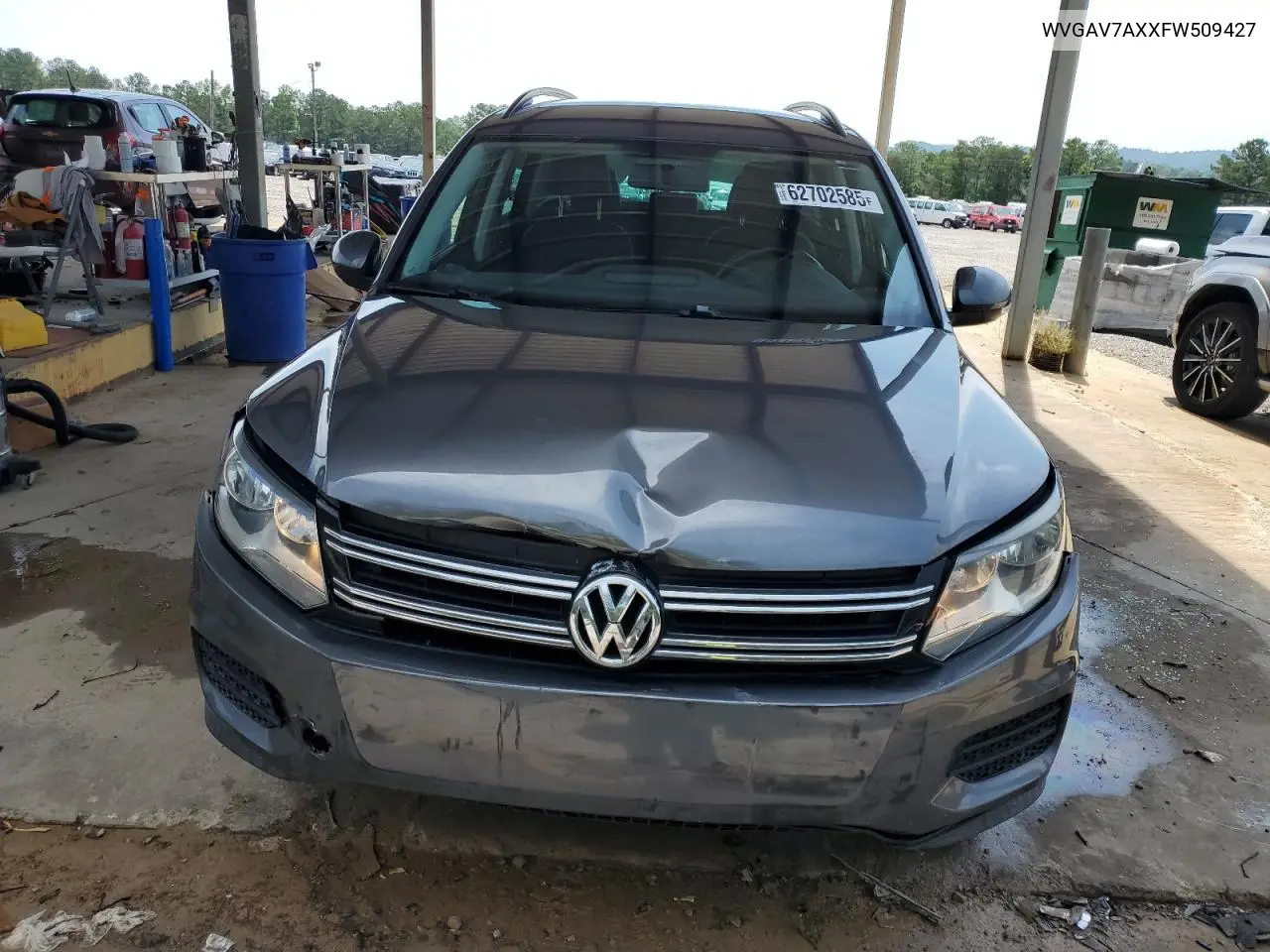 2015 Volkswagen Tiguan S VIN: WVGAV7AXXFW509427 Lot: 62702585