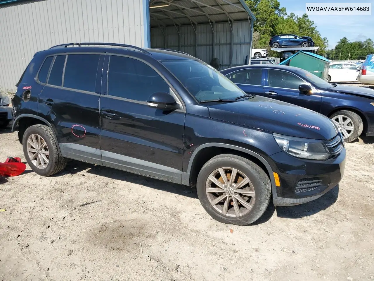 2015 Volkswagen Tiguan S VIN: WVGAV7AX5FW614683 Lot: 62760895