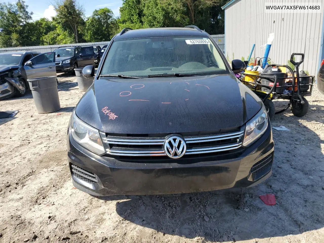 2015 Volkswagen Tiguan S VIN: WVGAV7AX5FW614683 Lot: 62760895