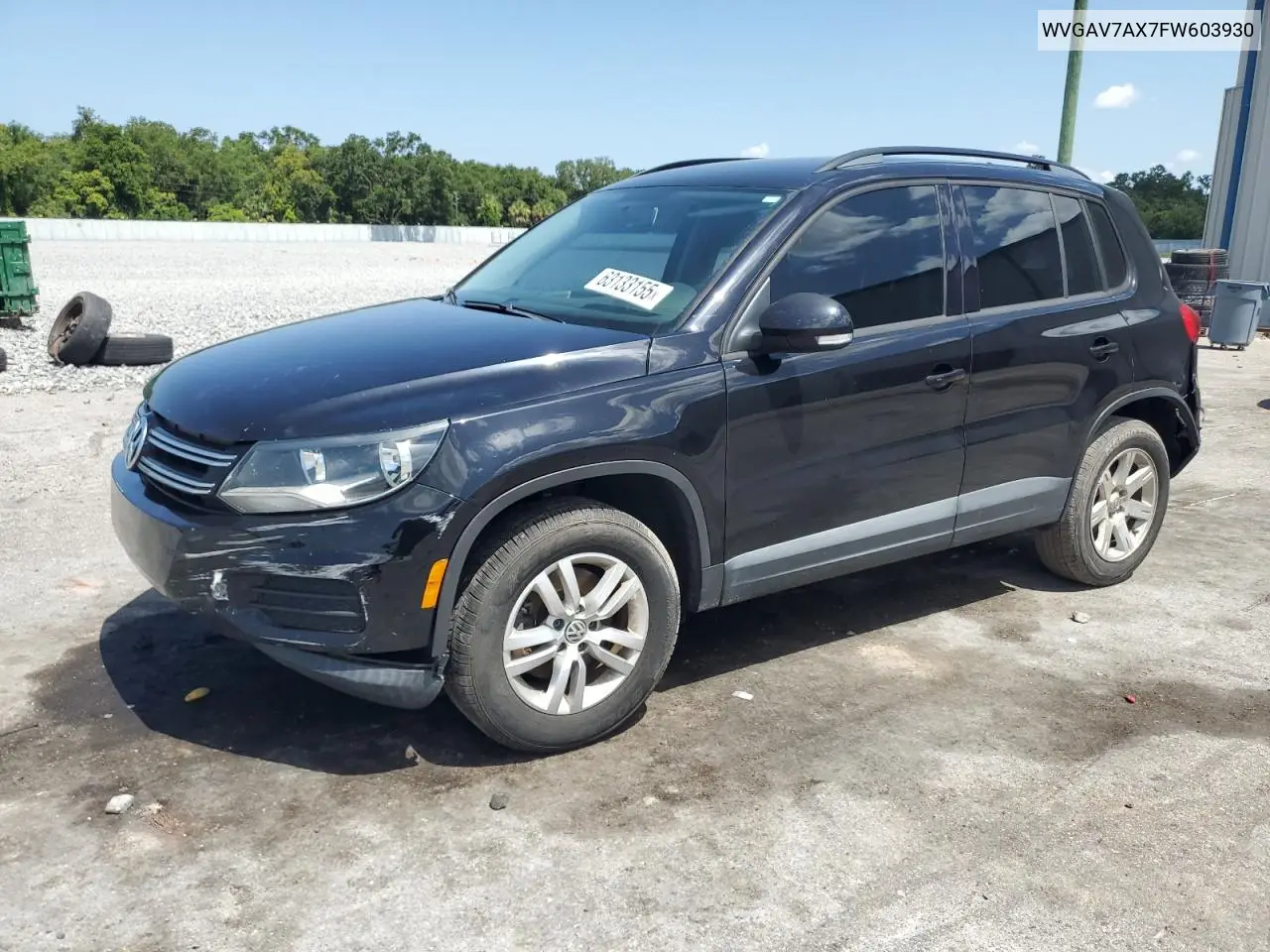 2015 Volkswagen Tiguan S VIN: WVGAV7AX7FW603930 Lot: 63133155
