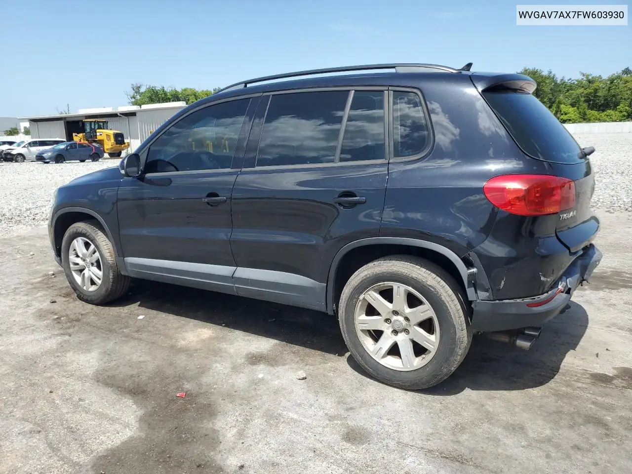 2015 Volkswagen Tiguan S VIN: WVGAV7AX7FW603930 Lot: 63133155
