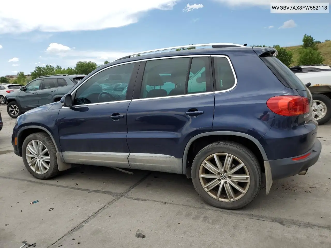 2015 Volkswagen Tiguan S VIN: WVGBV7AX8FW552118 Lot: 63349055