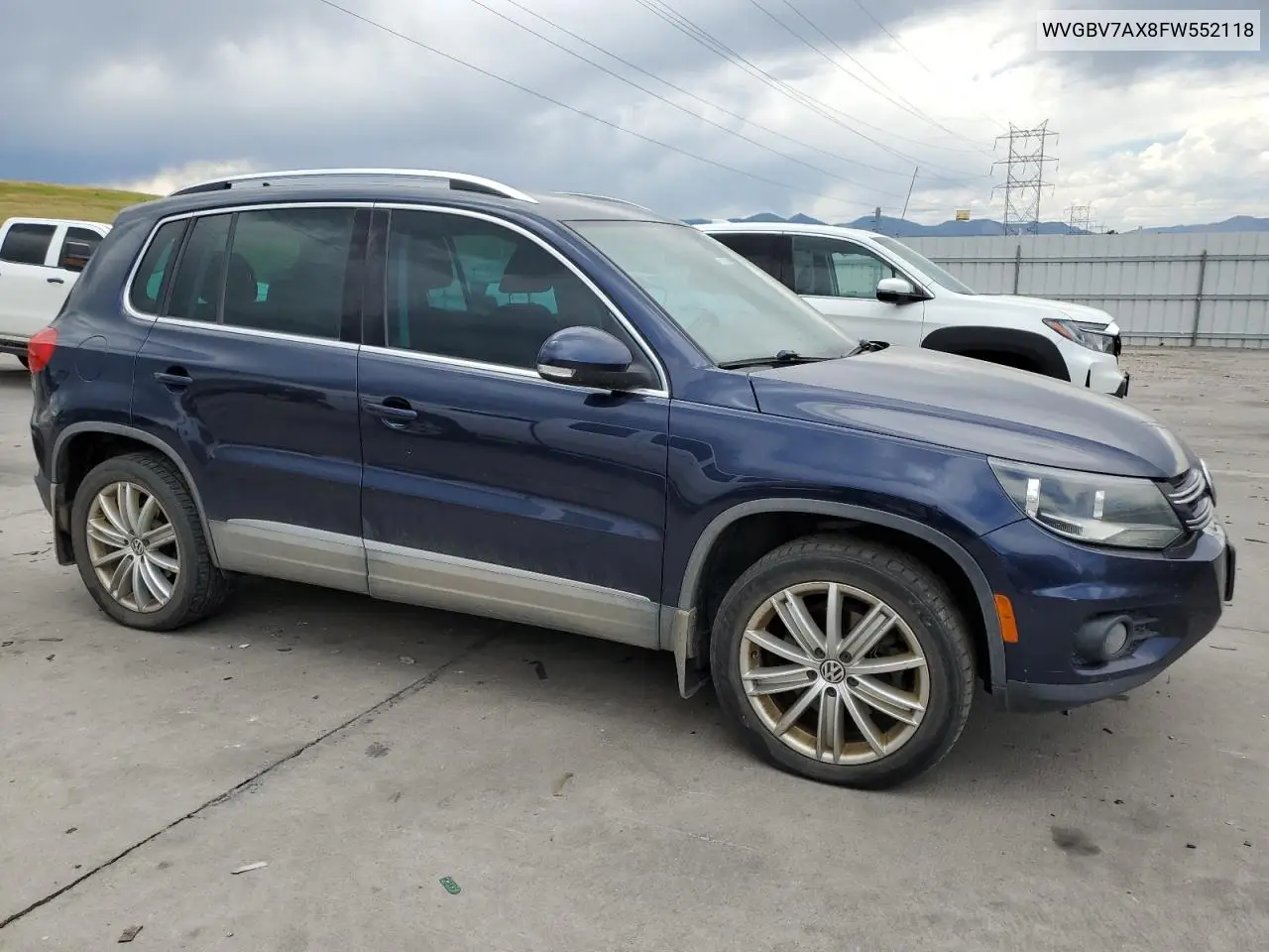 2015 Volkswagen Tiguan S VIN: WVGBV7AX8FW552118 Lot: 63349055