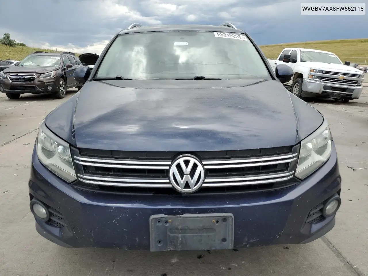 2015 Volkswagen Tiguan S VIN: WVGBV7AX8FW552118 Lot: 63349055