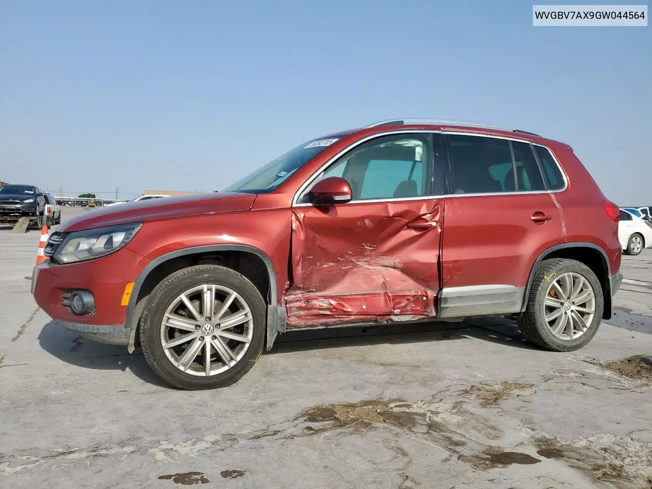 2016 Volkswagen Tiguan S VIN: WVGBV7AX9GW044564 Lot: 56592765