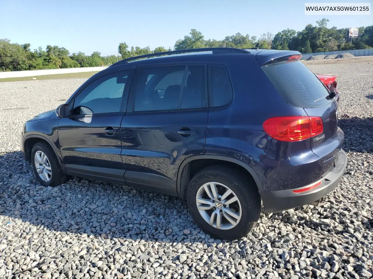 2016 Volkswagen Tiguan S VIN: WVGAV7AX5GW601255 Lot: 56793705