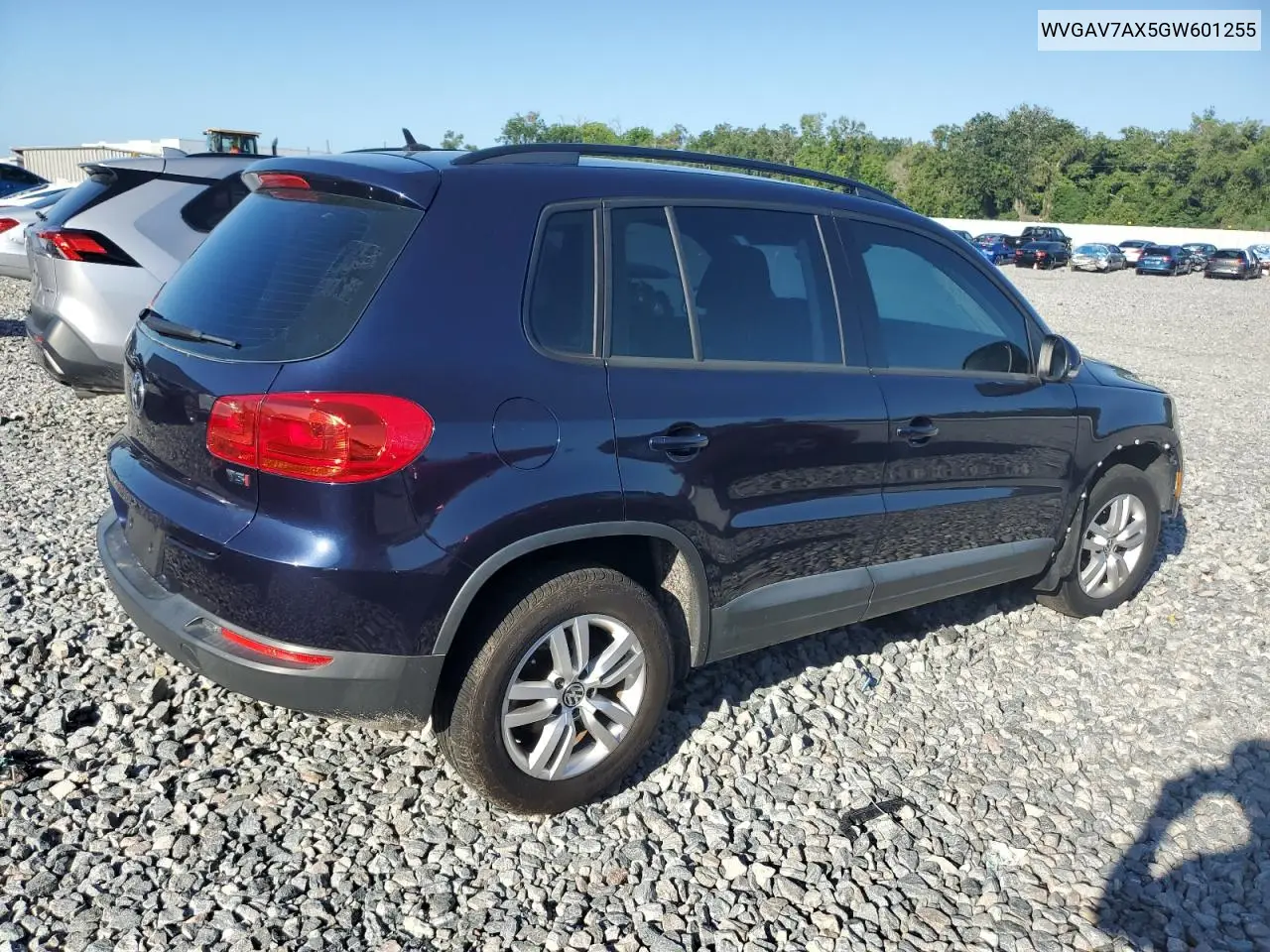 2016 Volkswagen Tiguan S VIN: WVGAV7AX5GW601255 Lot: 56793705