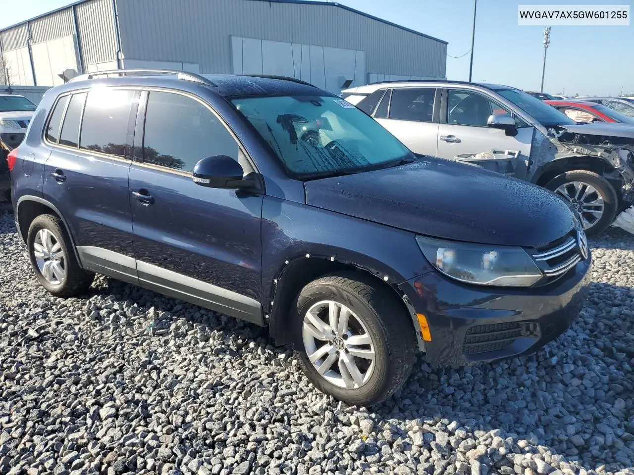 2016 Volkswagen Tiguan S VIN: WVGAV7AX5GW601255 Lot: 56793705