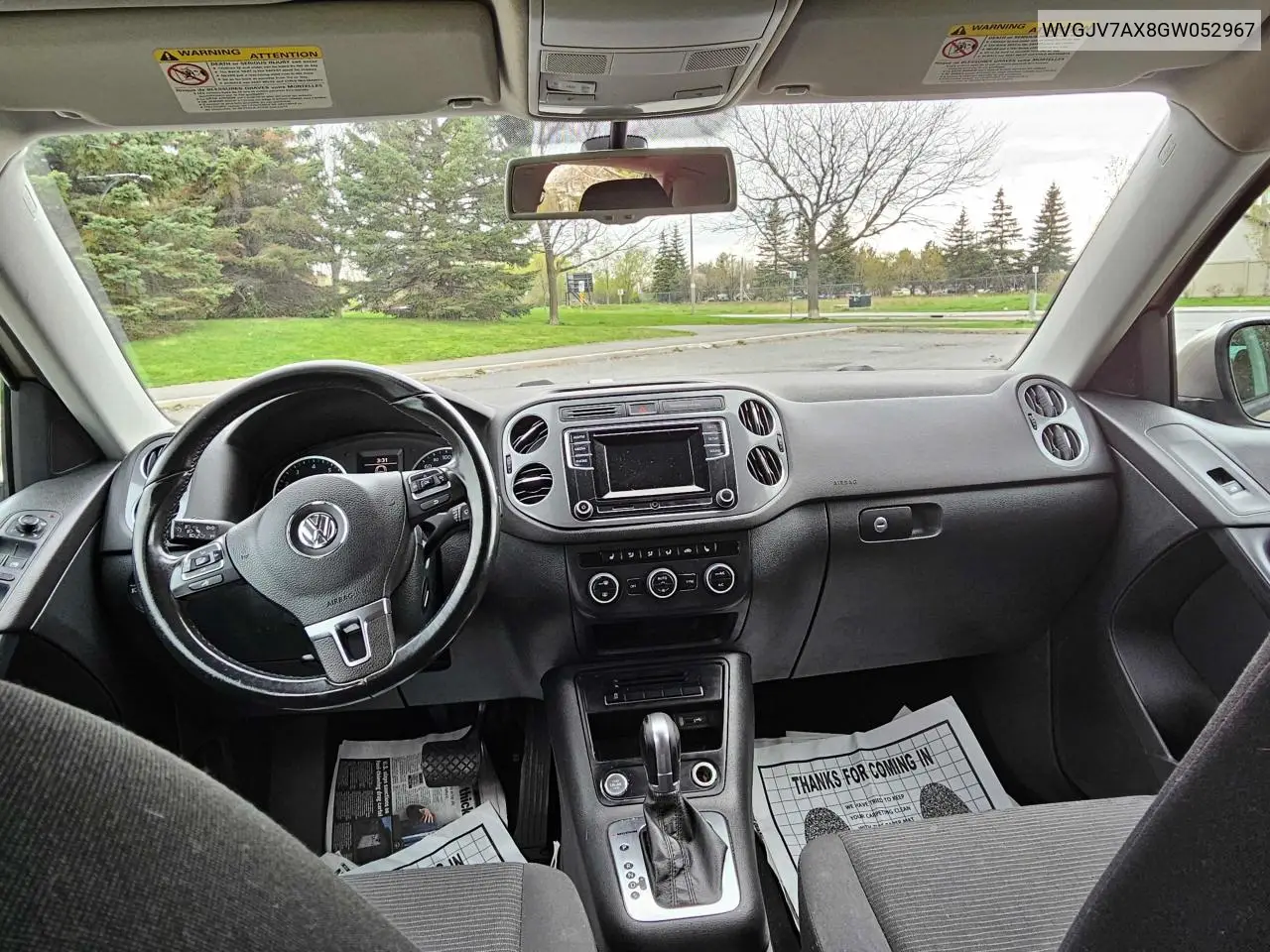 2016 Volkswagen Tiguan Comfortline VIN: WVGJV7AX8GW052967 Lot: 57087275