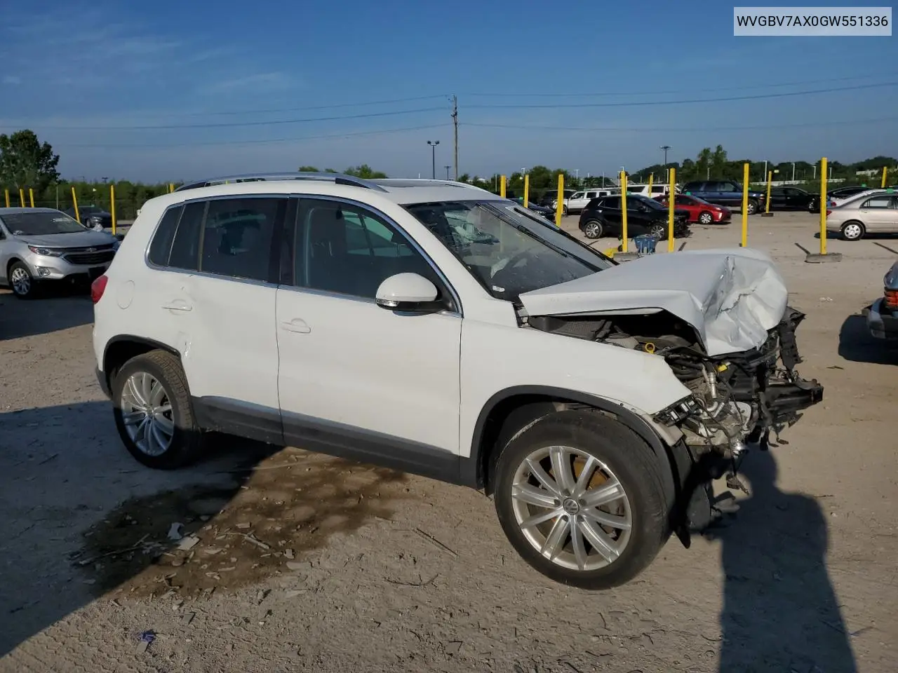 2016 Volkswagen Tiguan S VIN: WVGBV7AX0GW551336 Lot: 61378515