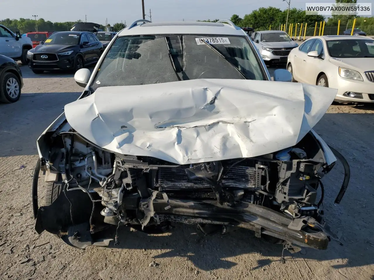 2016 Volkswagen Tiguan S VIN: WVGBV7AX0GW551336 Lot: 61378515