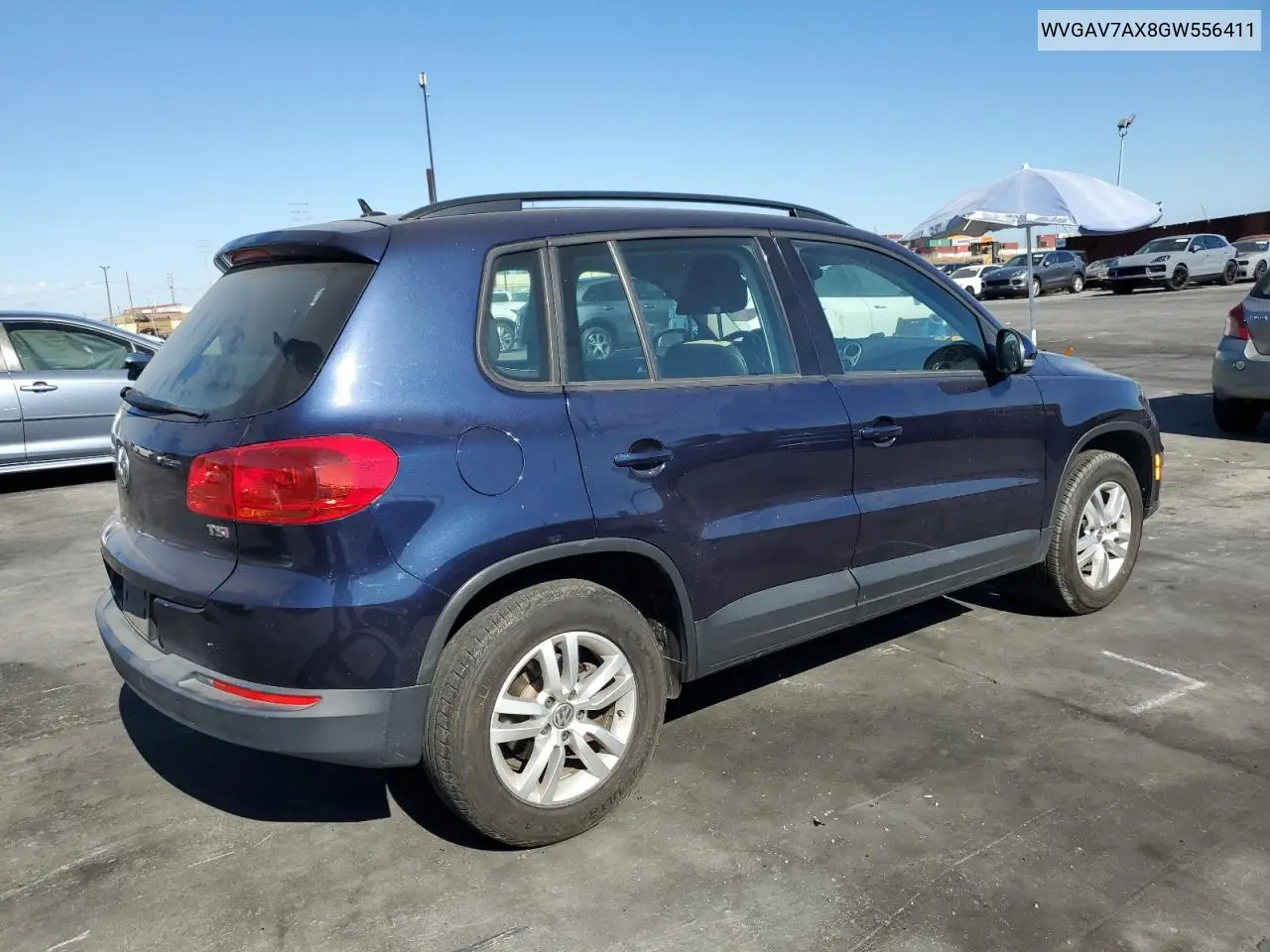 2016 Volkswagen Tiguan S VIN: WVGAV7AX8GW556411 Lot: 63034285