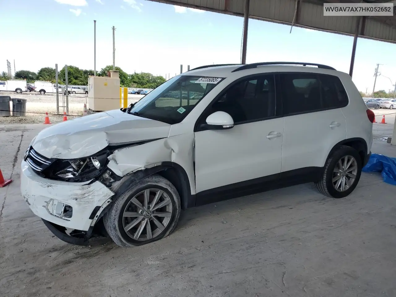 2017 Volkswagen Tiguan S VIN: WVGAV7AX7HK052652 Lot: 57235065