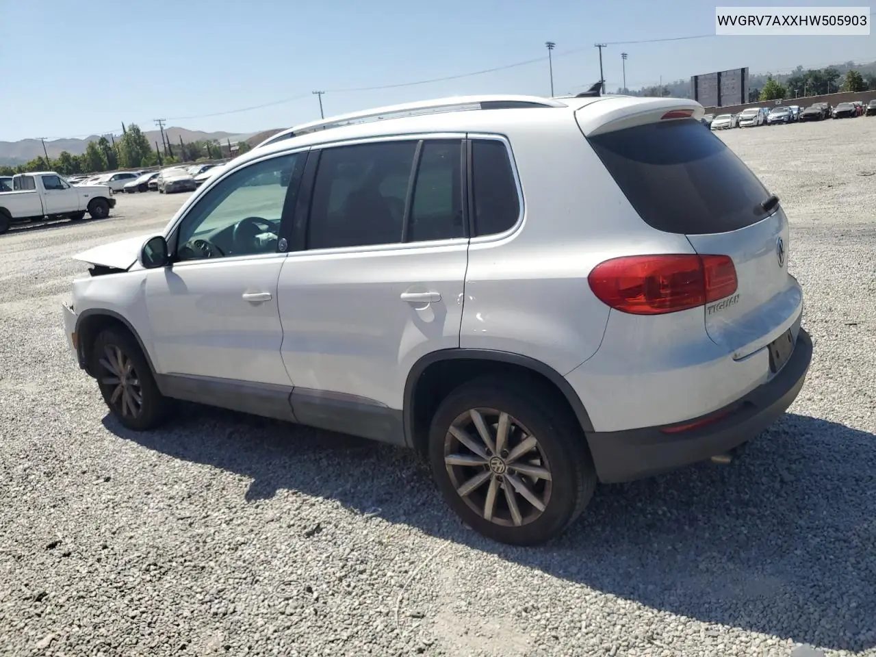 2017 Volkswagen Tiguan Wolfsburg VIN: WVGRV7AXXHW505903 Lot: 62613955