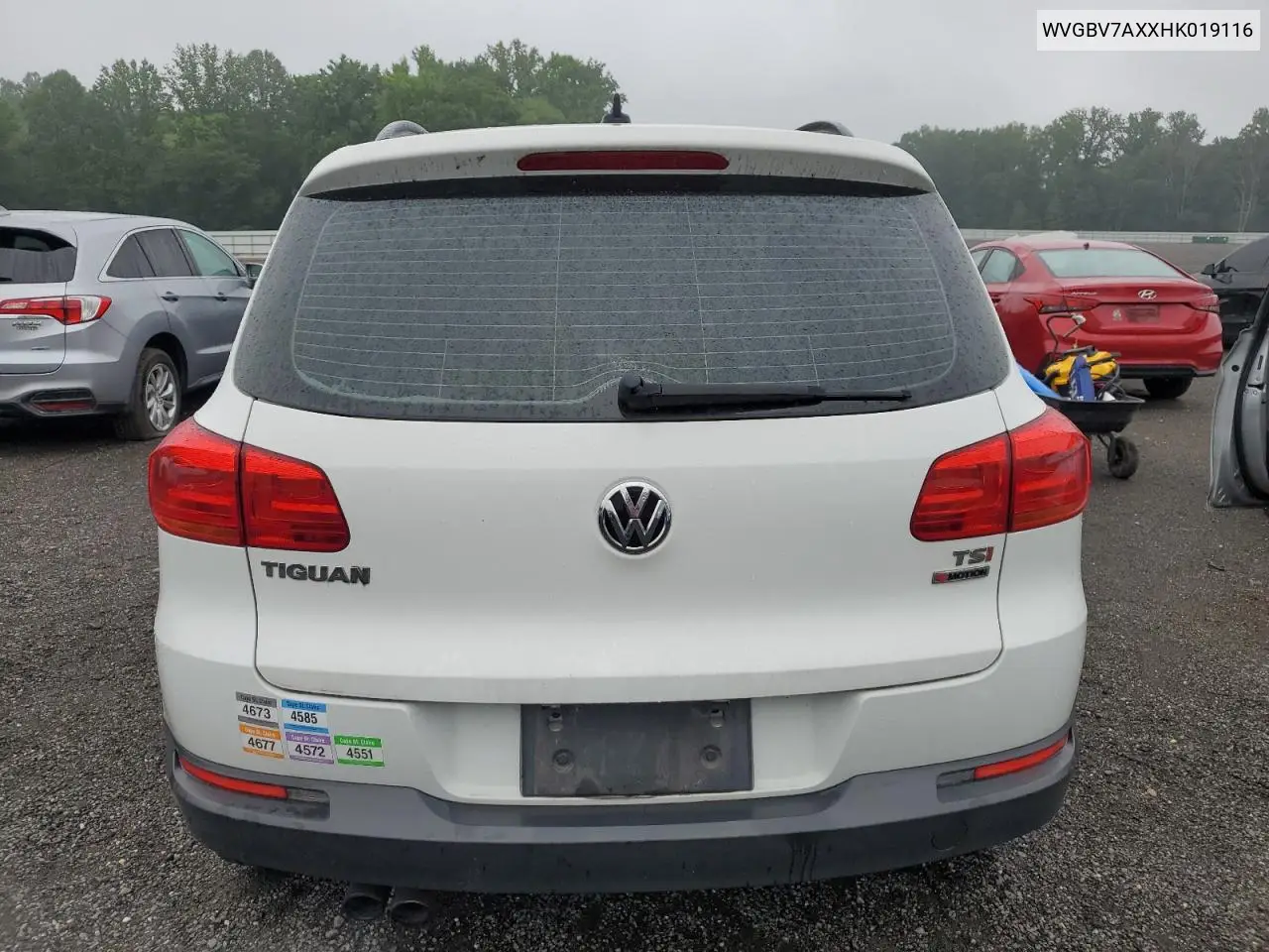 2017 Volkswagen Tiguan S VIN: WVGBV7AXXHK019116 Lot: 62727585