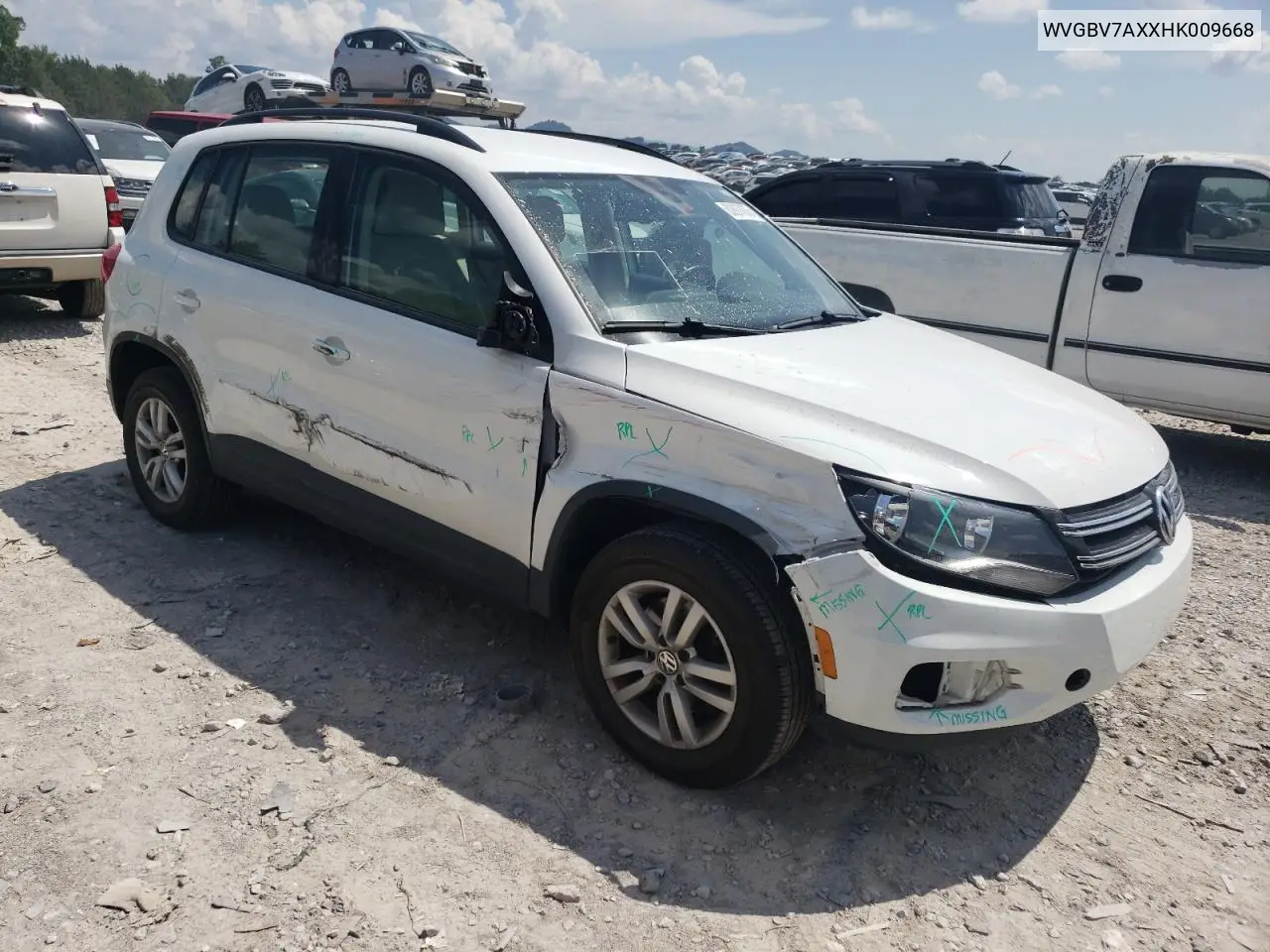 2017 Volkswagen Tiguan S VIN: WVGBV7AXXHK009668 Lot: 62877875