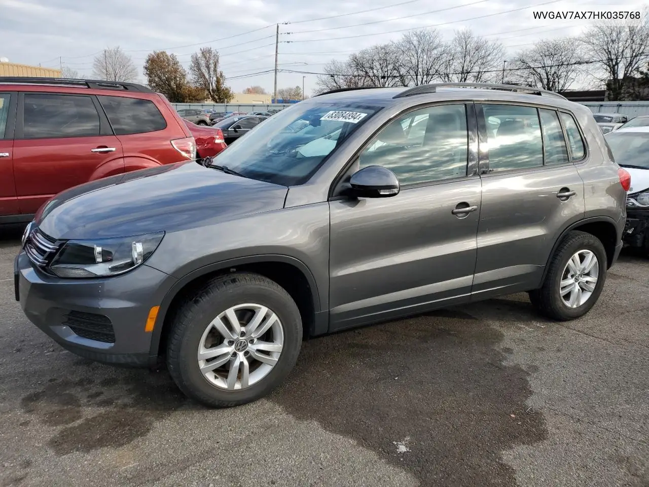 2017 Volkswagen Tiguan S VIN: WVGAV7AX7HK035768 Lot: 83084894