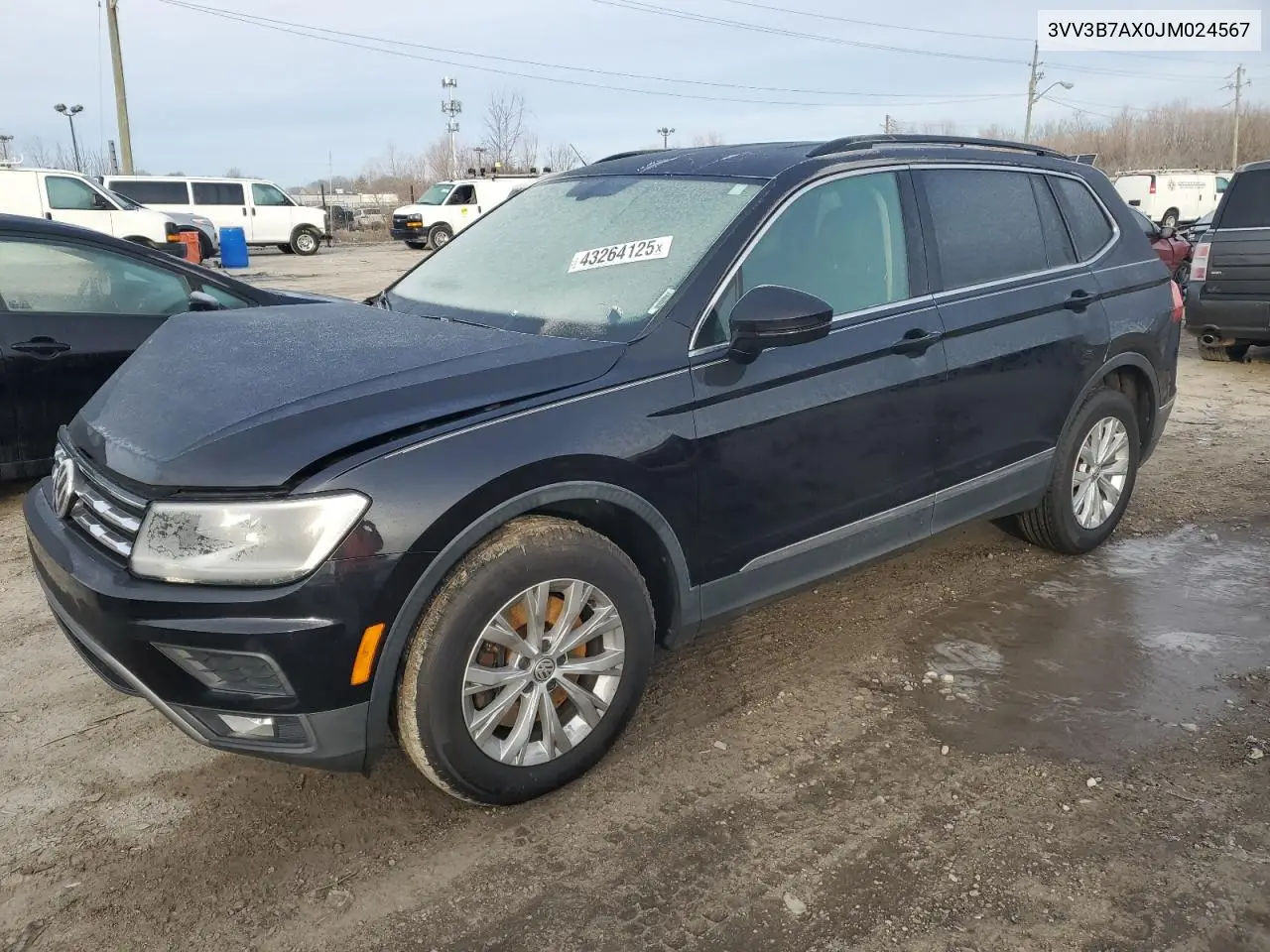 2018 Volkswagen Tiguan Se VIN: 3VV3B7AX0JM024567 Lot: 43264125