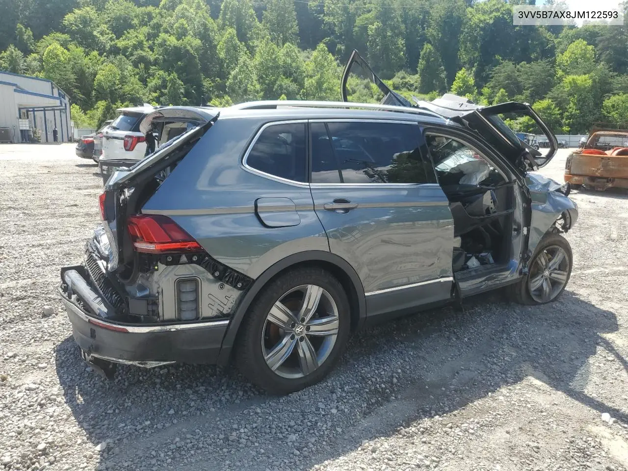 2018 Volkswagen Tiguan Sel Premium VIN: 3VV5B7AX8JM122593 Lot: 60517425
