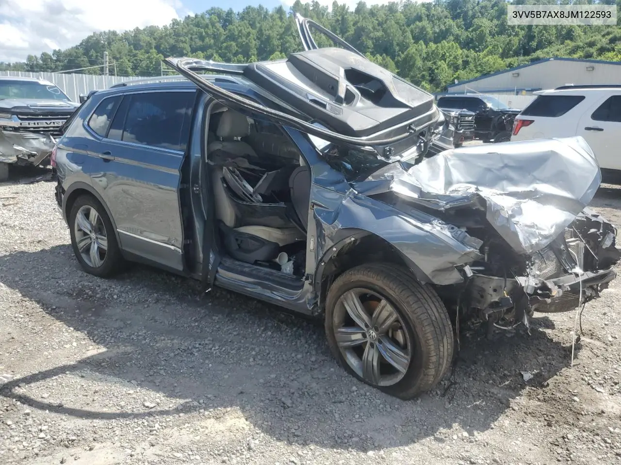 2018 Volkswagen Tiguan Sel Premium VIN: 3VV5B7AX8JM122593 Lot: 60517425
