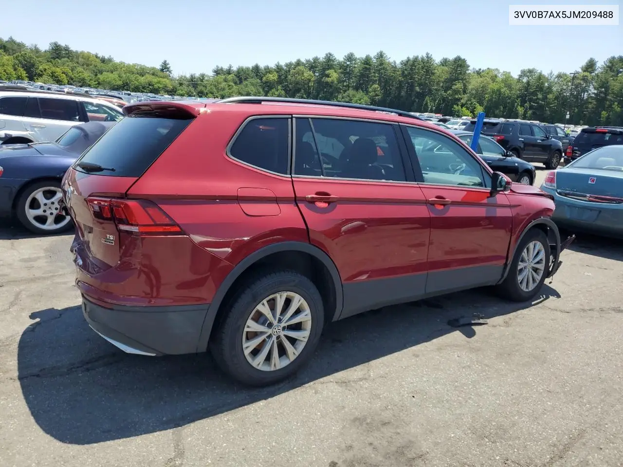 2018 Volkswagen Tiguan S VIN: 3VV0B7AX5JM209488 Lot: 61195035