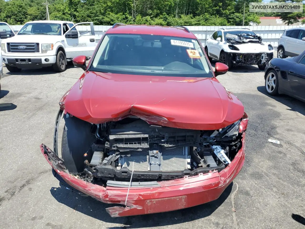 2018 Volkswagen Tiguan S VIN: 3VV0B7AX5JM209488 Lot: 61195035