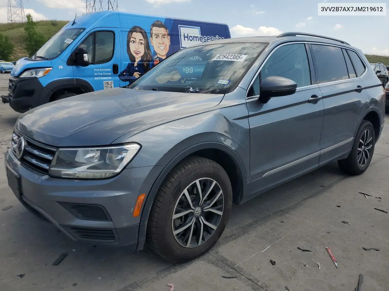 2018 Volkswagen Tiguan Se VIN: 3VV2B7AX7JM219612 Lot: 62842385