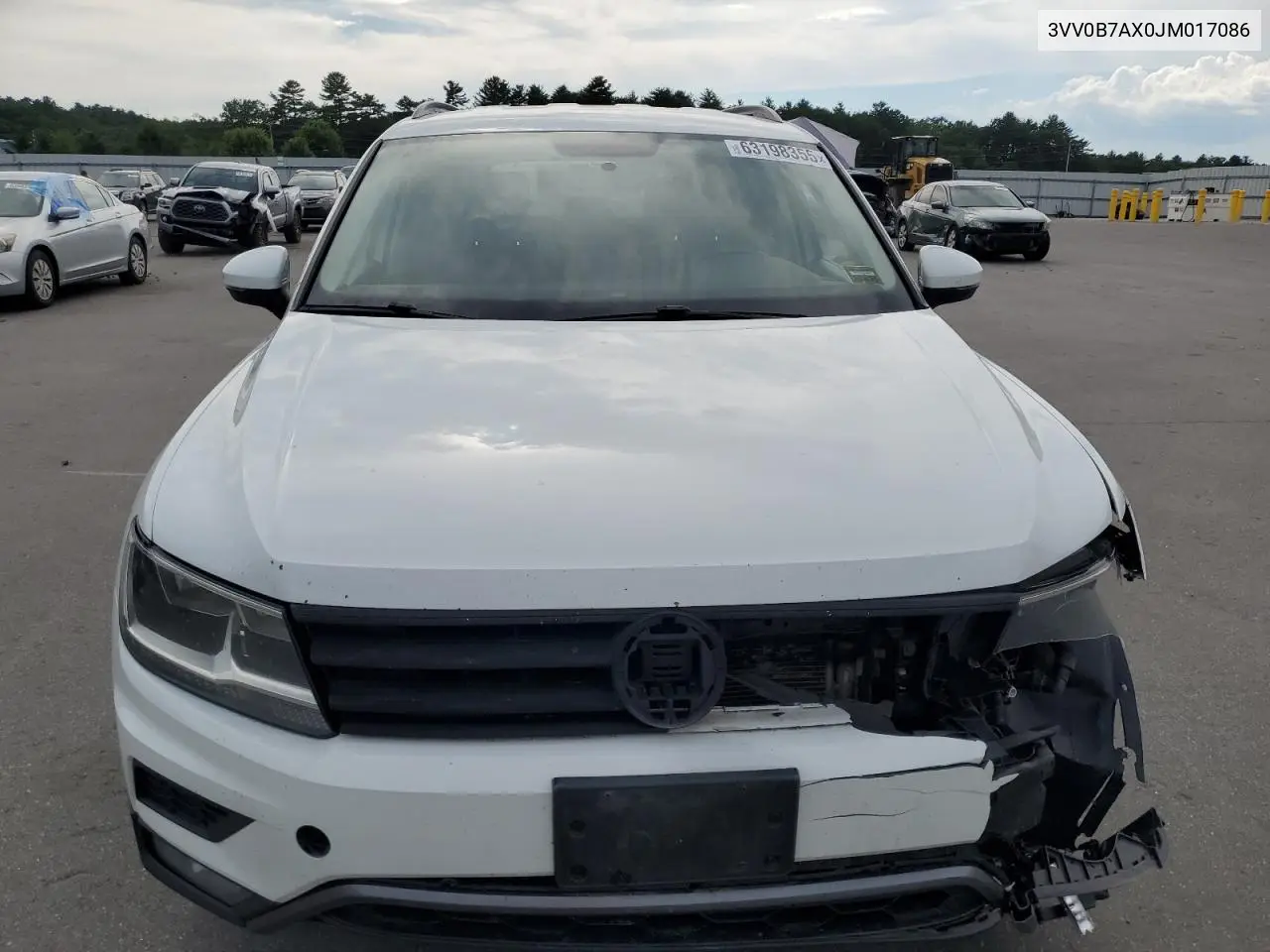 2018 Volkswagen Tiguan S VIN: 3VV0B7AX0JM017086 Lot: 63198355