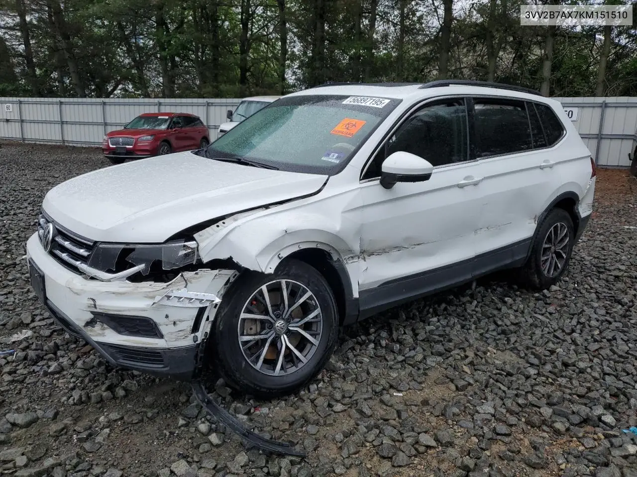 2019 Volkswagen Tiguan Se VIN: 3VV2B7AX7KM151510 Lot: 56897195