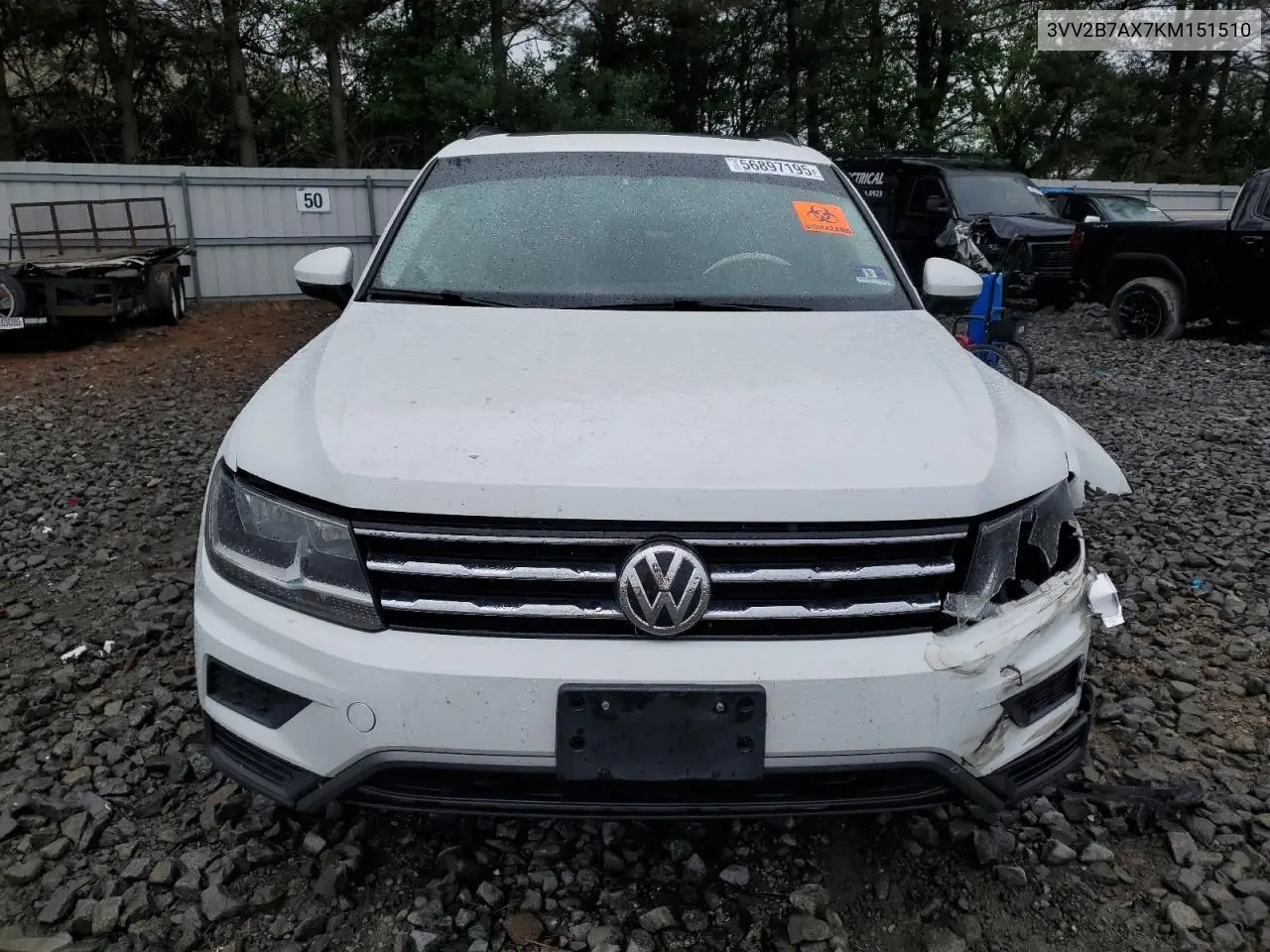 2019 Volkswagen Tiguan Se VIN: 3VV2B7AX7KM151510 Lot: 56897195