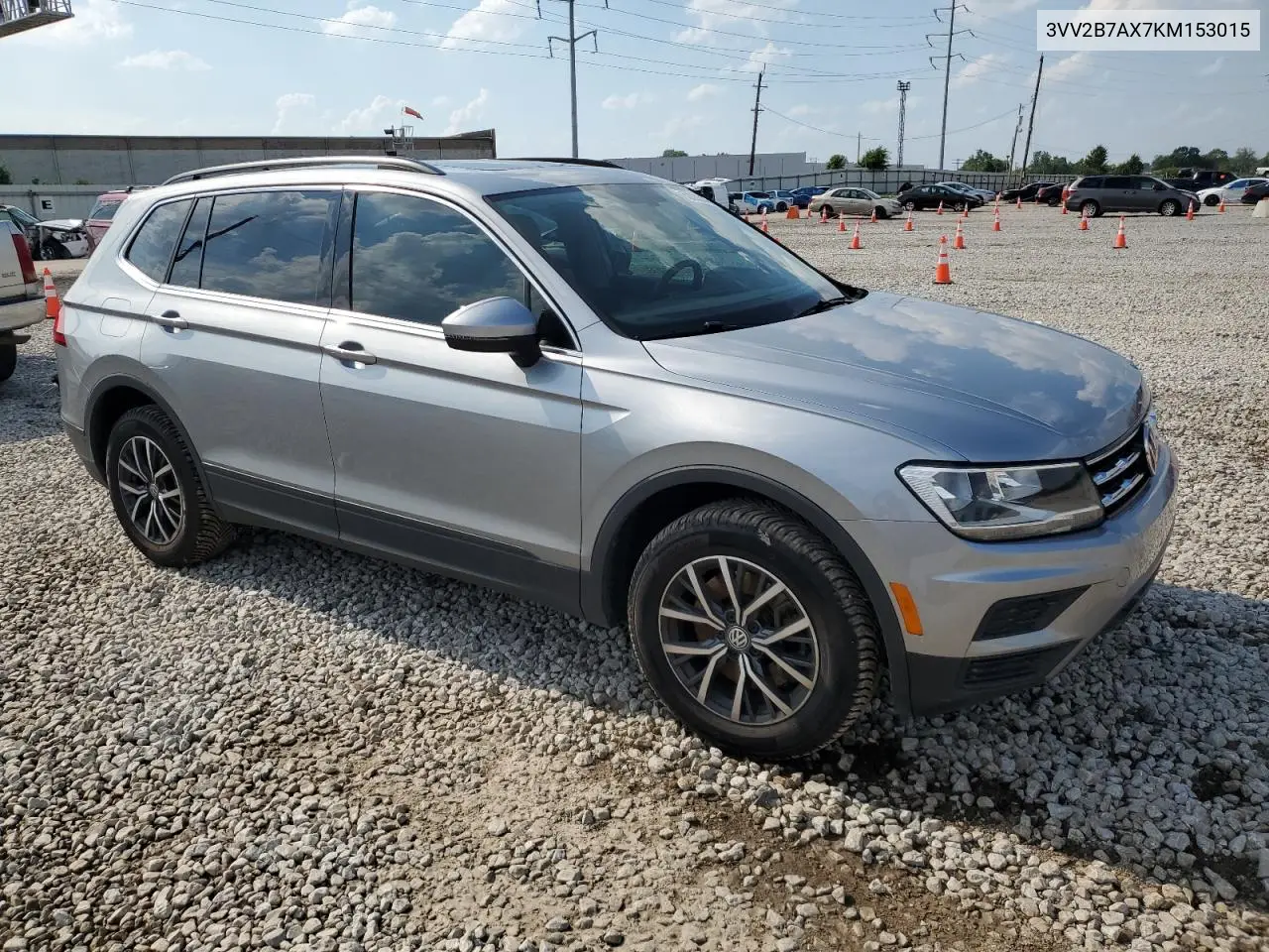 2019 Volkswagen Tiguan Se VIN: 3VV2B7AX7KM153015 Lot: 62220045