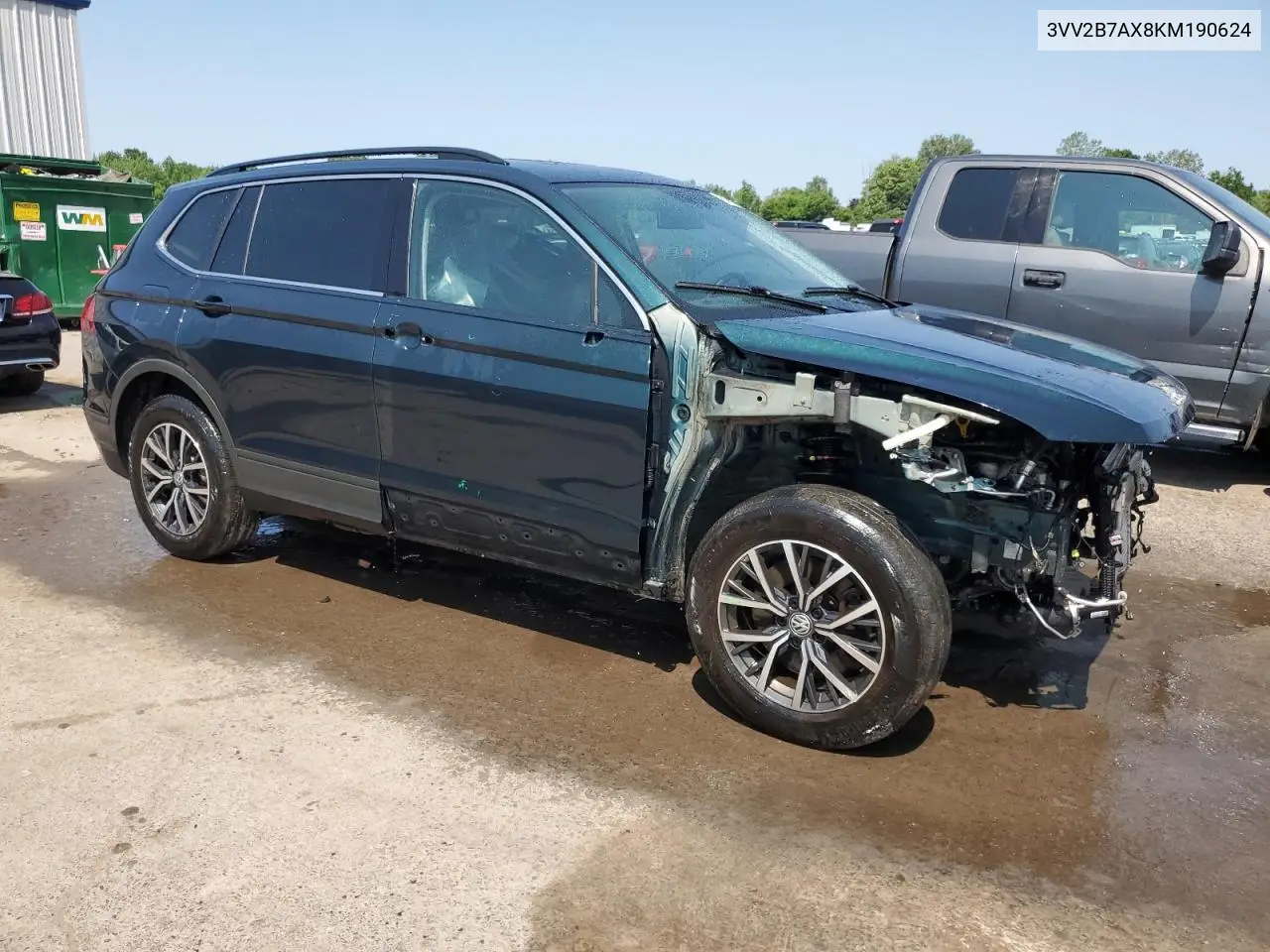 2019 Volkswagen Tiguan Se VIN: 3VV2B7AX8KM190624 Lot: 62933085