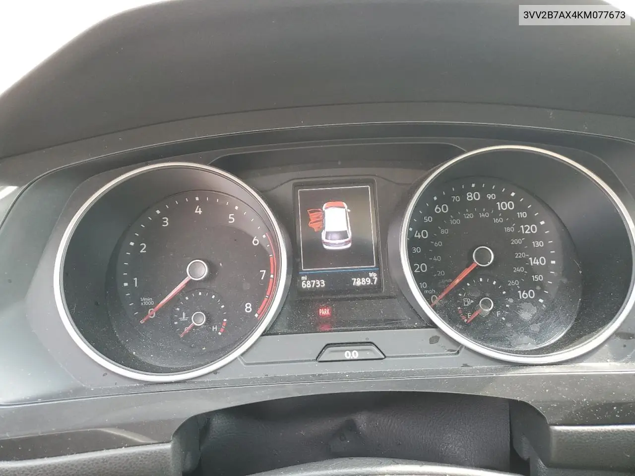 2019 Volkswagen Tiguan Se VIN: 3VV2B7AX4KM077673 Lot: 62952145