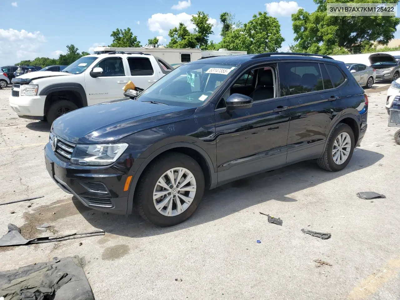 2019 Volkswagen Tiguan S VIN: 3VV1B7AX7KM125422 Lot: 63147355