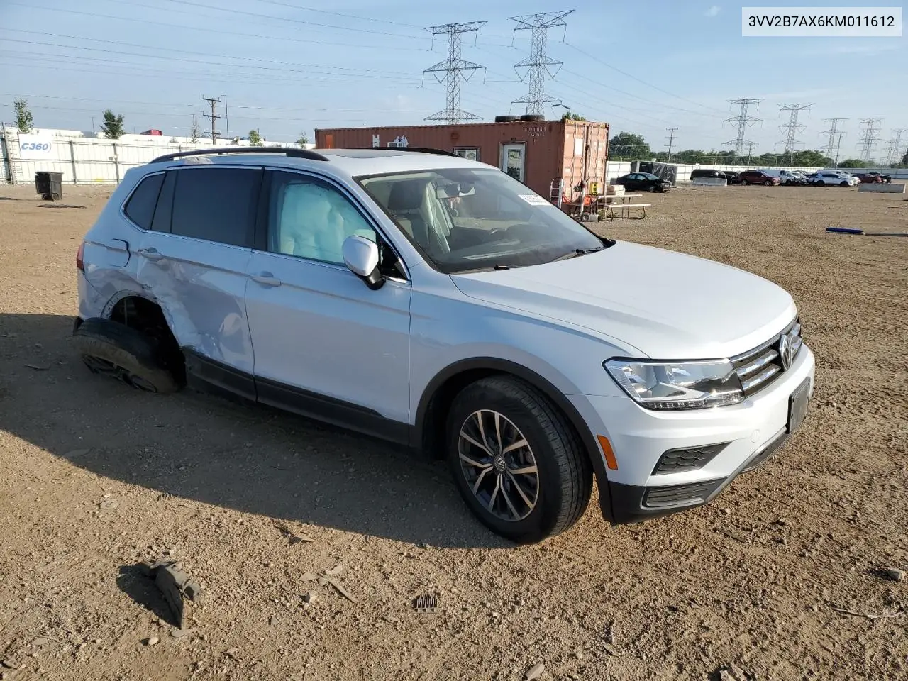 2019 Volkswagen Tiguan Se VIN: 3VV2B7AX6KM011612 Lot: 63305685