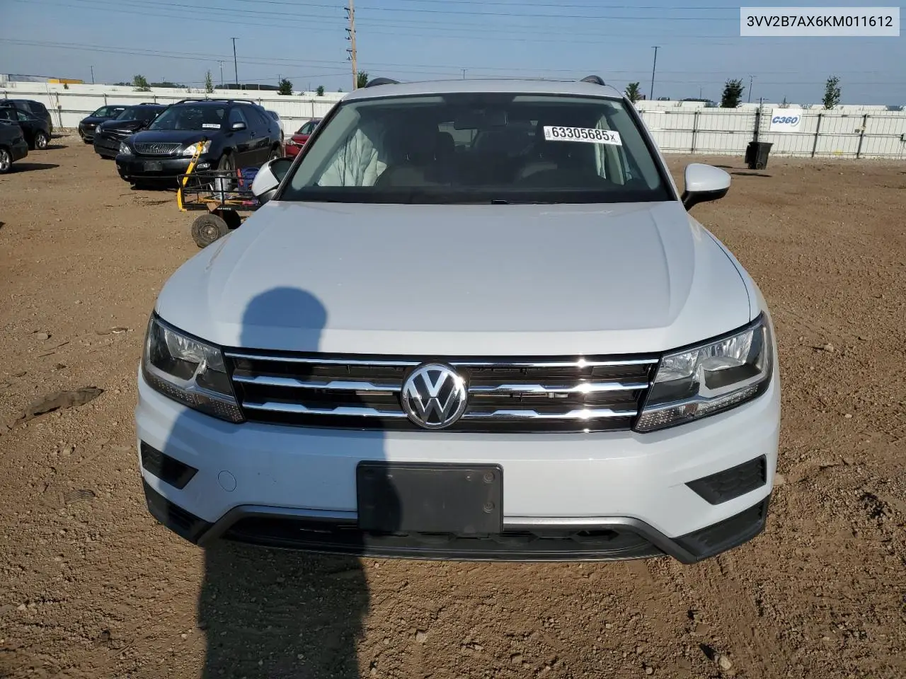 2019 Volkswagen Tiguan Se VIN: 3VV2B7AX6KM011612 Lot: 63305685