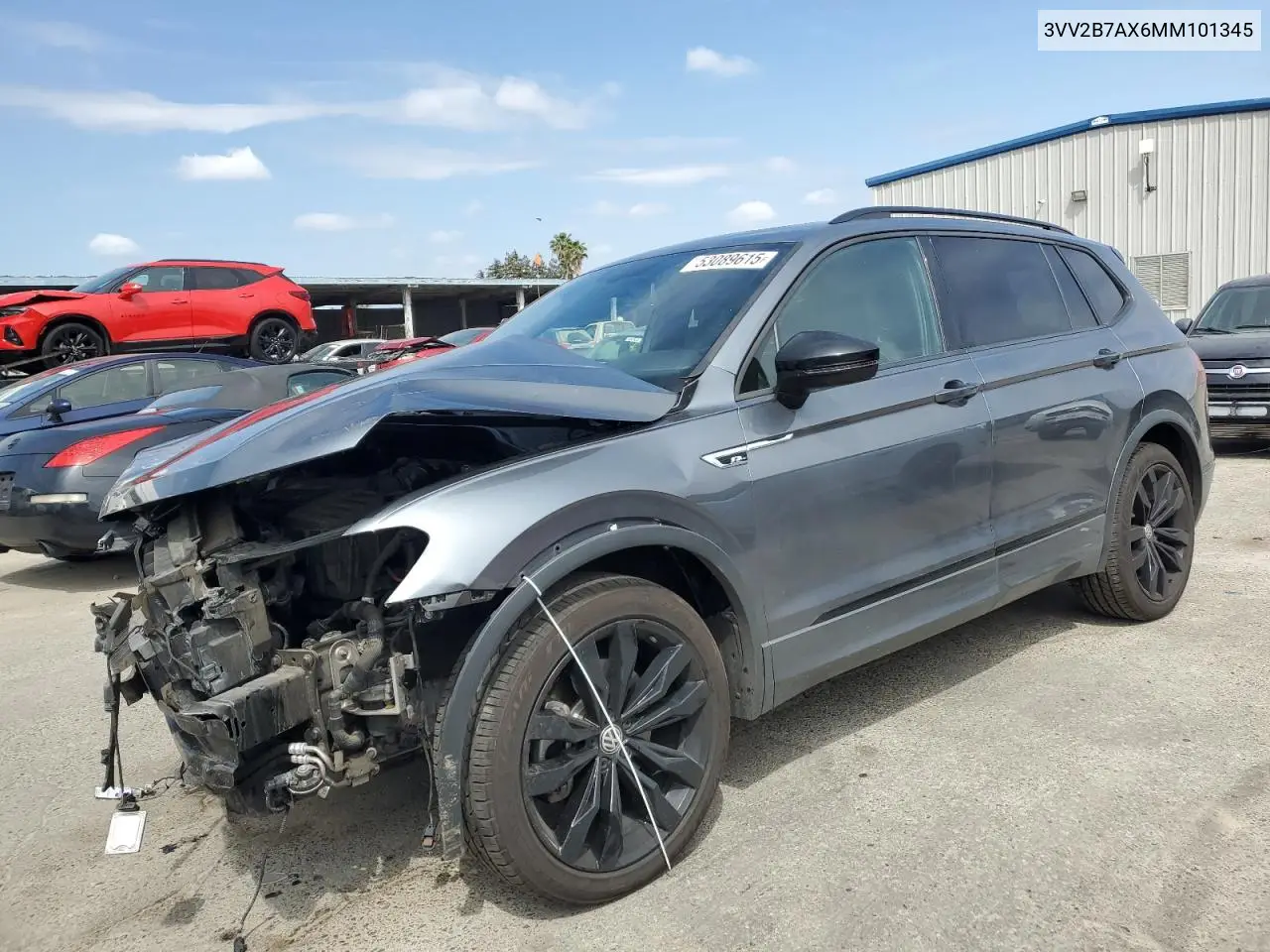 2021 Volkswagen Tiguan Se VIN: 3VV2B7AX6MM101345 Lot: 53089615