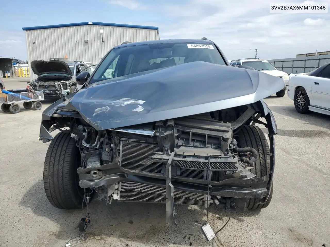 2021 Volkswagen Tiguan Se VIN: 3VV2B7AX6MM101345 Lot: 53089615