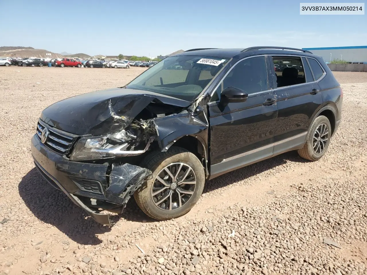 2021 Volkswagen Tiguan Se VIN: 3VV3B7AX3MM050214 Lot: 56981045