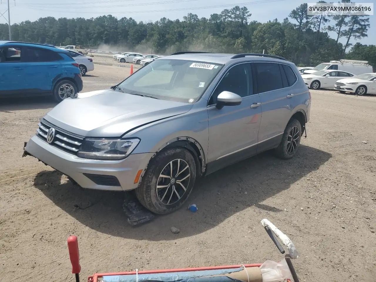 2021 Volkswagen Tiguan Se VIN: 3VV3B7AX9MM086196 Lot: 56989655